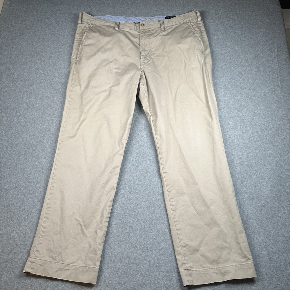 Polo Ralph Lauren Bedford Stretch Chino Pants Khaki 40x30 Distressed NOTE